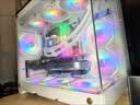 丛林豹棱镜4pro升级6pro 机箱风扇12CM散热风扇神光同步5V3针ARGB幻彩温控12厘米4pin pwm海景房风扇静音 棱镜6 max【白色正叶】 实拍图