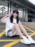 H8小白鞋2025新款百搭莆田鞋子情侣男女内增高厚底休闲运动板鞋 白色-黑皮尾（礼盒装） 37 女码 实拍图