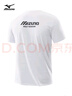 美津浓（MIZUNO）短袖t恤男士凉感冰丝夏季薄款户外青年速干衣 白色【2104】 XL 实拍图