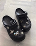 卡骆驰crocs洞洞鞋贝雅男鞋女鞋轻便耐磨一脚蹬拖鞋休闲鞋|10126 黑色-001 36 /37(220mm) 实拍图