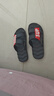 卡帝乐鳄鱼拖鞋男士休闲拖鞋浴室家居一字拖百搭凉拖鞋子 男 1492 黑红 42 实拍图