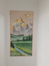 墨派 手绘油画玄关装饰画竖版花开富贵入户走廊过道背景墙壁画免打孔 背靠金山 80*160cm精致手绘 实拍图