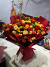 艾斯维娜鲜花速递向日葵混搭花束生日礼物全国同城配送 33朵玫瑰+5朵向日葵混搭花束 实拍图
