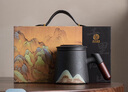 苏氏陶瓷（SUSHI CERAMICS）办公杯手绘釉画彩千里江山聚财水杯陶瓷内胆过滤中国风礼盒J0697 实拍图