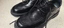 百丽打孔透气休闲皮鞋男夏季真皮缓震按摩商务鞋A1111BM3 黑色系带A1111 40 (250mm) 实拍图