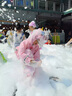 牧萌儿童雨衣男童连体套装防水全身幼儿园女孩小童 樱花独角兽 L 实拍图