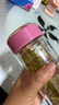 希诺双层玻璃杯家用办公水杯女高颜值过滤泡茶杯子XN-9331粉色 240mL 实拍图