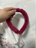 纯色兔毛发箍批发女生简约简单光板白搭百变配件长毛短毛毛绒发箍 深红色【1个】 实拍图