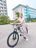 永久自行车成人山地车自行车学生男女铝合金变速公路自行车油碟单车 蛟白色 21速 铝合金 线碟 24寸【推荐145-170cm】 实拍图