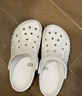 卡骆驰crocs洞洞鞋贝雅男鞋女鞋轻便耐磨一脚蹬拖鞋休闲鞋|10126 白-100 40 (250mm) 实拍图