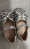 斯纳菲女童皮鞋春秋儿童水晶鞋亮钻公主鞋小女孩舒适软底单鞋月光银31 实拍图
