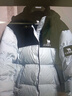 骆驼（CAMEL）【迪丽热巴同款】羽神短款羽绒服热反射升温保暖加厚连帽面包服 幻影黑/玉石白，男女，734CA6B605F 3XL 实拍图