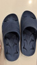 BAIHOU白猴浴室洗澡侧漏水防滑按摩情侣居家用凉拖鞋男士 深蓝43-44 实拍图