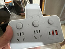 【京东物流】正品纯铜插座转换器小米同款USB多功能插排插线板夜灯插座转换器带时钟分控开关 3开关 【USB款+防雷】 实拍图