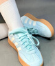 adidas「T头鞋」BARREDA板鞋德训鞋男女春季新款阿迪达斯轻运动   薄荷绿/汉玉白/树脂黄   42 实拍图