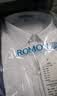 罗蒙（ROMON）纯色商务职业正装男士白衬衫工装男装短袖衬衣男CS72藏青色XL 实拍图