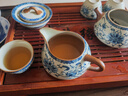 唐丰茶盘茶具套装家用小型茶台汝窑功夫套装 舟山茶盘+米黄繁花套装 实拍图