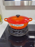 酷彩（Le Creuset）法国进口珐琅铸铁锅炒锅煎炸炖煮锅电磁炉燃气通用深烧锅22cm桔色 实拍图