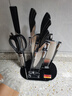 十八子作厨房刀具菜刀套装家用砧板砍斩骨刀剁切肉切片刀阳江十八子菜刀 砧板刀具组合装【JD-25】 8件套 实拍图