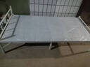 初学者 折叠床单人床家用午休床简易便携租房午睡铁床办公室硬板行军床 银灰条90cm宽 北欧白-加厚钢架 实拍图