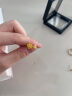 周六福爆闪方糖黄金耳钉耳饰女生日礼物计价A0913173一对约2.05g 实拍图