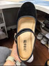 布舍元女平底酒店黑色工作服务员饭店宾馆礼仪舞蹈老北京布鞋2W10 37码 实拍图