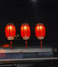 仿古羊皮灯笼户外春节大门红灯笼新中式防水led灯开业乔迁宫灯 红百福 30#高30厘米宽20厘米 实拍图