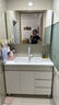 顾家家居（KUKA）落地浴室柜陶瓷一体盆洗脸手盆柜组合洗手台卫浴柜洗漱台G-06204 100cm白色|美妆镜柜 实拍图