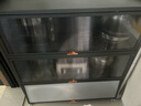 七序厨房置物架落地多层防尘收纳柜家用微波炉烤箱储物柜碗柜餐边柜 【特厚】三门四层长100宽35高112 实拍图