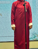 媌媄轩民国风长袍马褂男士长衫中式伴郎团装评书快板相声大褂男演出服装 酒红色 180cm 140-170斤 晒单实拍图