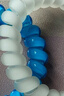 TELETIES美国进口发圈电话线发绳高弹泰莉圈头绳皮筋(蓝调冰格L码)L-438 实拍图