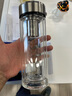万象（WANXIANG）双层玻璃杯V48RL便携泡茶杯钛银色商务办公礼盒装带茶漏玻璃水杯 实拍图