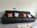 卡尔适黑色真皮沙发客厅2025新款小户型调节大象耳朵意式直排沙发花弄影 【云端舒适坐感】3.1米多人位 【S级头层黄牛皮】旗舰版 实拍图