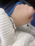 老凤祥古法宽面素圈银手镯轮胎足银999银镯子送女友老婆银饰品 足银古法宽面银手镯#60(约45g±1g） 实拍图