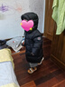 保姆鹅  儿童羽绒服宝宝中长款护脸加厚鸭绒外套防风保暖童装冬装 炭黑 130 实拍图