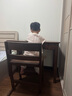 源氏木语精选橡木书桌现代简约办公桌电脑桌北欧原木风家用书房学习桌子 【22】橡胶木胡桃色单抽100*56*74.8cm 实拍图