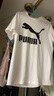 彪马（PUMA）休闲黑色短袖T恤男女情侣款夏季印花运动上衣 532279 白-02 S (170/92A) 实拍图