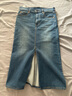Levi's李维斯夏季女士直筒开衩显高水洗美式休闲蓝色牛仔半裙通勤百搭 蓝色 XL (28) 实拍图