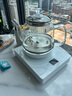 FUNORK全自动上水电热烧水壶玻璃烧水器茶台专用一体茶桌茶几保温泡茶具抽水电茶炉 底部上水 - 白色 1L 实拍图