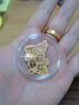 999足金2mg新款招财猫暴富黄金手机贴纸镀金创意金片礼物 身体健康 实拍图