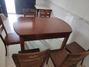 实木餐桌椅组合伸缩折叠现代简约家用小户型吃饭桌子方圆两用餐桌 【一桌八椅】颜色下单备注 1.38米 实拍图