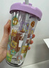 Glasslock水杯进口带盖吸管杯女生夏季便携玻璃凉水杯咖啡果汁饮料杯450ml 实拍图