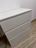 欧贸五斗柜斗柜抽屉柜现代卧室储物柜收纳柜客厅靠墙小立柜床头柜边柜 60cm三层三抽暖白 实拍图