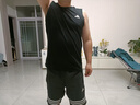adidas简约速干舒适运动健身圆领背心男装夏季阿迪达斯官方   黑色   L 实拍图