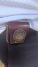 ZiPPO Zippo打火机原装正品棕色皮套新款徽章黑色真牛皮美国正版配件鹰十字架 棕色美元 实拍图