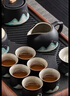 京东京造茶具整套 套装功夫茶盘茶台煮茶壶黑陶手绘提梁壶 14件家用茶具 晒单实拍图