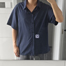 GENIOLAMODE森马集团短袖衬衫男纯色简约基础款夏季薄款青年学生百搭上衣服 实拍图