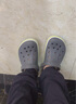卡骆驰crocs洞洞鞋贝雅卡骆班轻便耐磨一脚蹬休闲鞋|205089 石板灰/青柠绿-0GX 43 (270mm) 实拍图