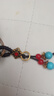铁圈深咖色金刚结蓝色珠子手把件配件绳半成品钥匙扣配饰红绳挂绳 咖色金刚结裂纹珠绳1个 实拍图