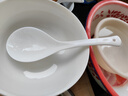 瓷秀源纯白骨瓷勺子陶瓷汤勺 勺子餐具创意搅拌勺 大蛇头汤勺1个 长23.5cm 宽8.5cm 实拍图